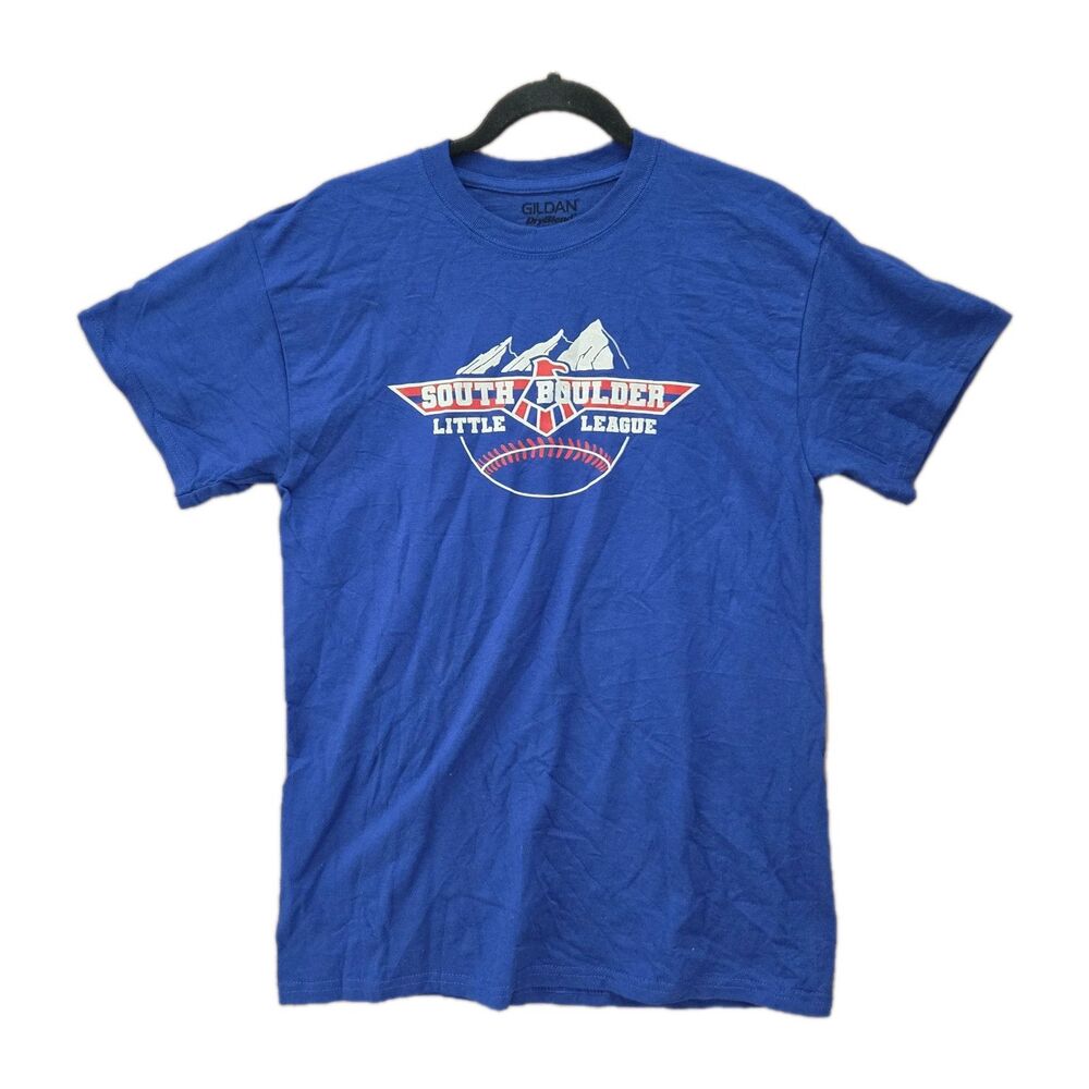 South Boulder Litle League Blue Short Sleeve T-Shirt Size Medium M